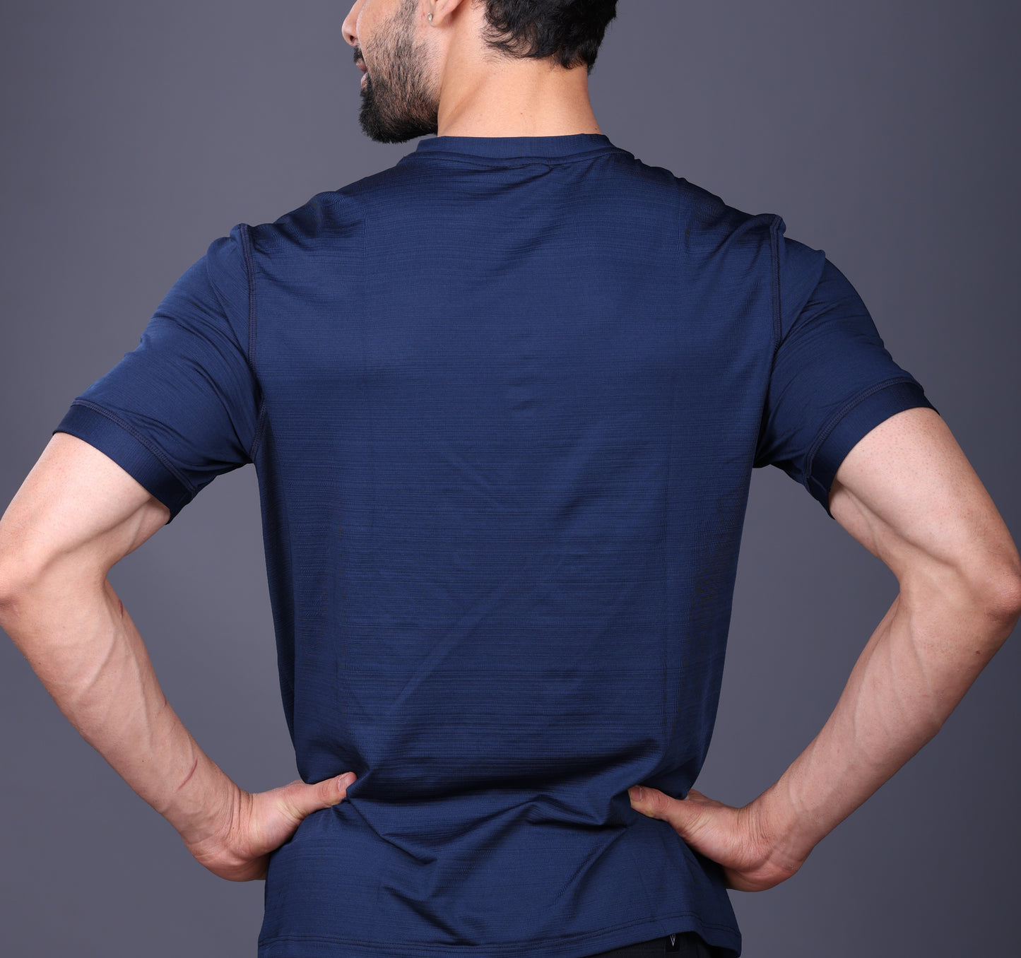 Yoddha Stretch - V neck Blue-Heaven T Shirt