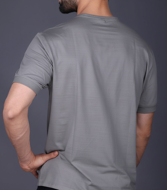 Yoddha Stretch - V neck Light-Grey T Shirt