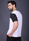 Yoddha Mesh - V neck Black and White T-shirt