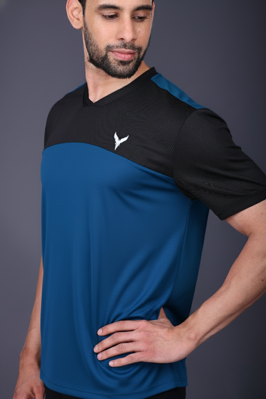 Yoddha Mesh - V neck Black and Scuba T-shirt