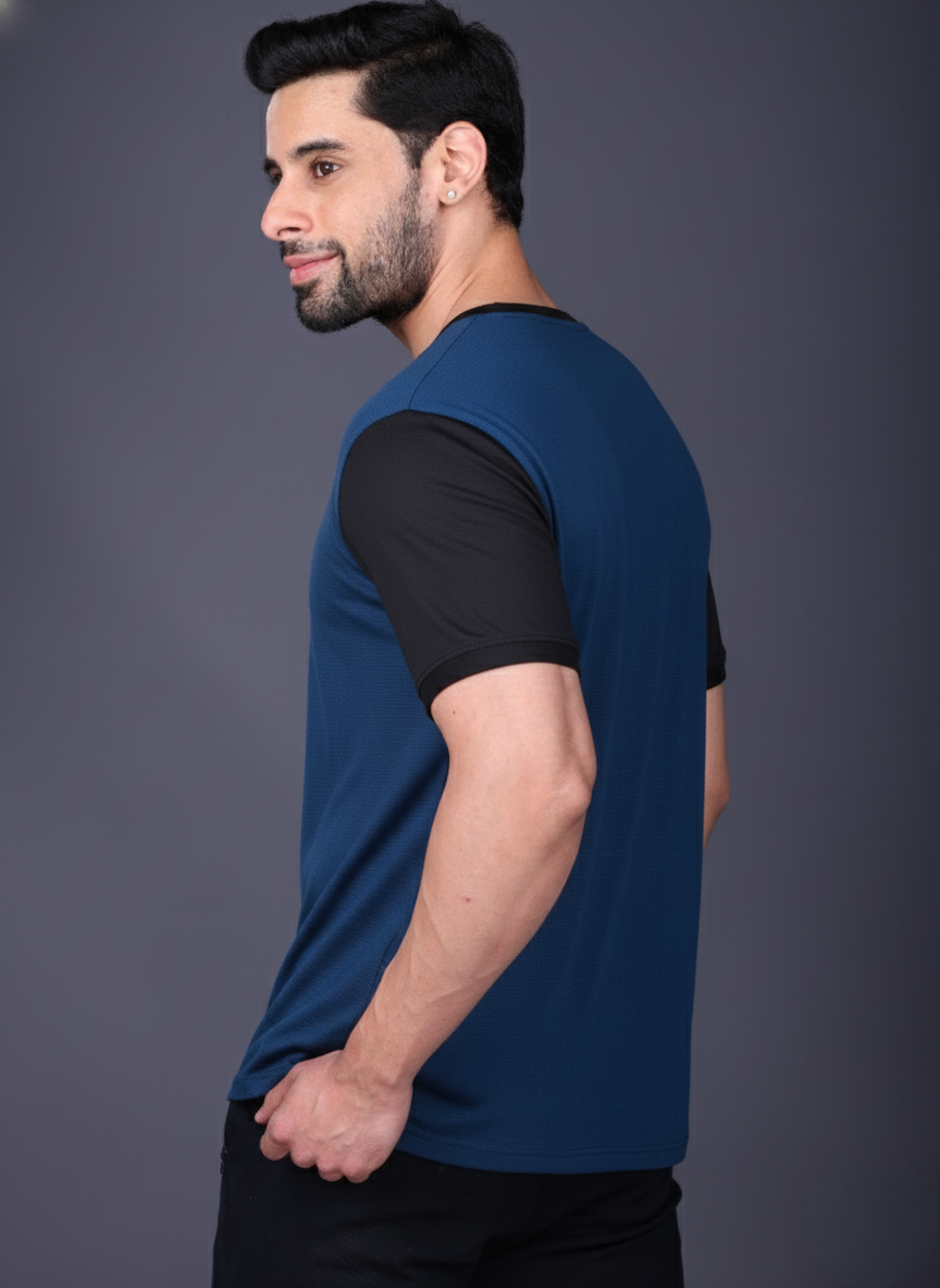 Yoddha Mesh - V neck Black and Scuba T-shirt
