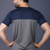 Yoddha Stretch - Round neck Blue and Grey T Shirt