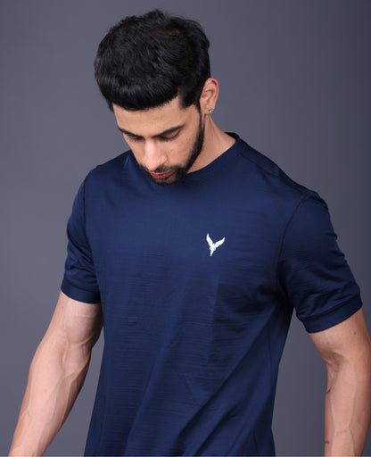 Yoddha Stretch - V neck Blue-Heaven T Shirt