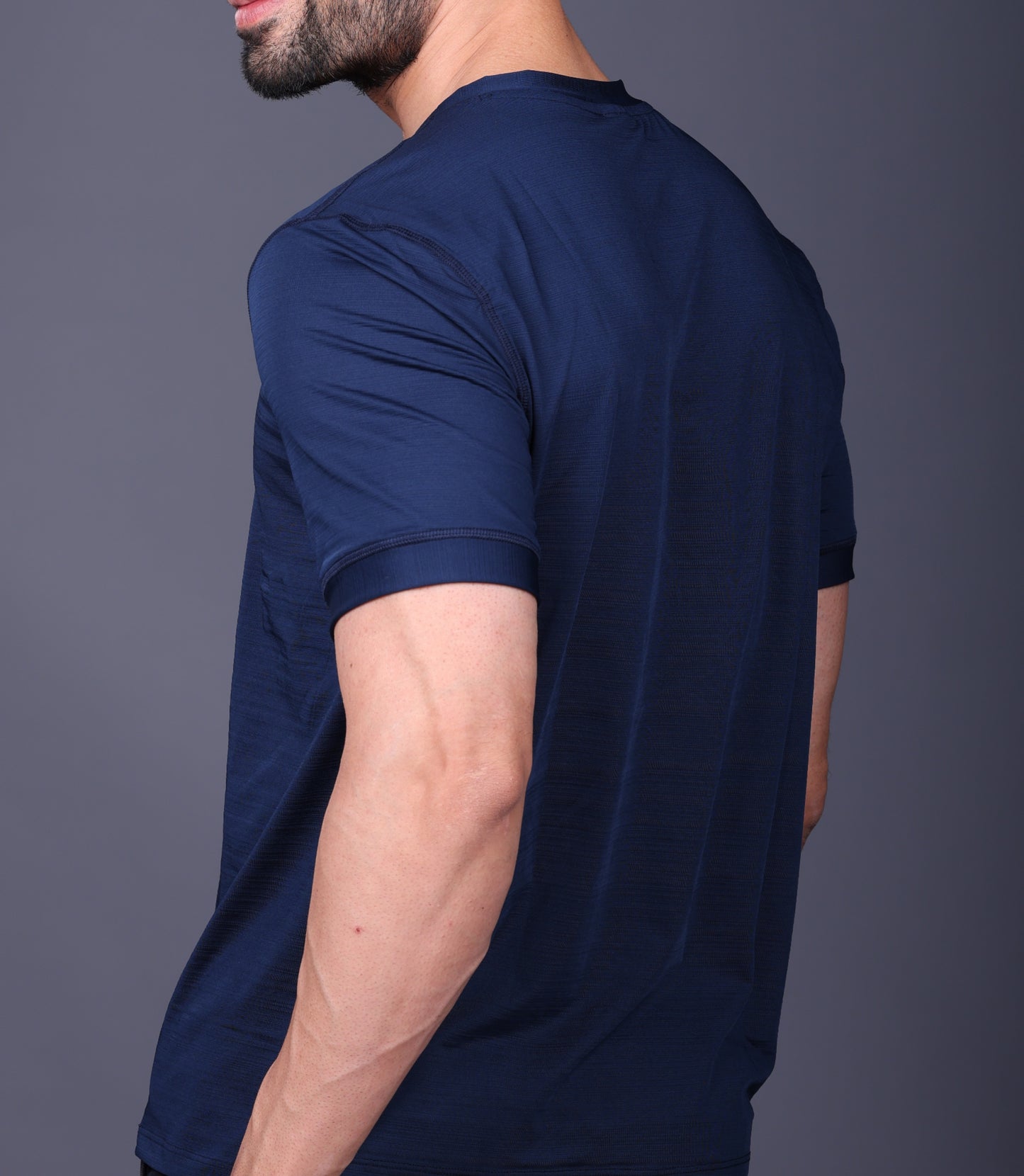 Yoddha Stretch - V neck Blue-Heaven T Shirt