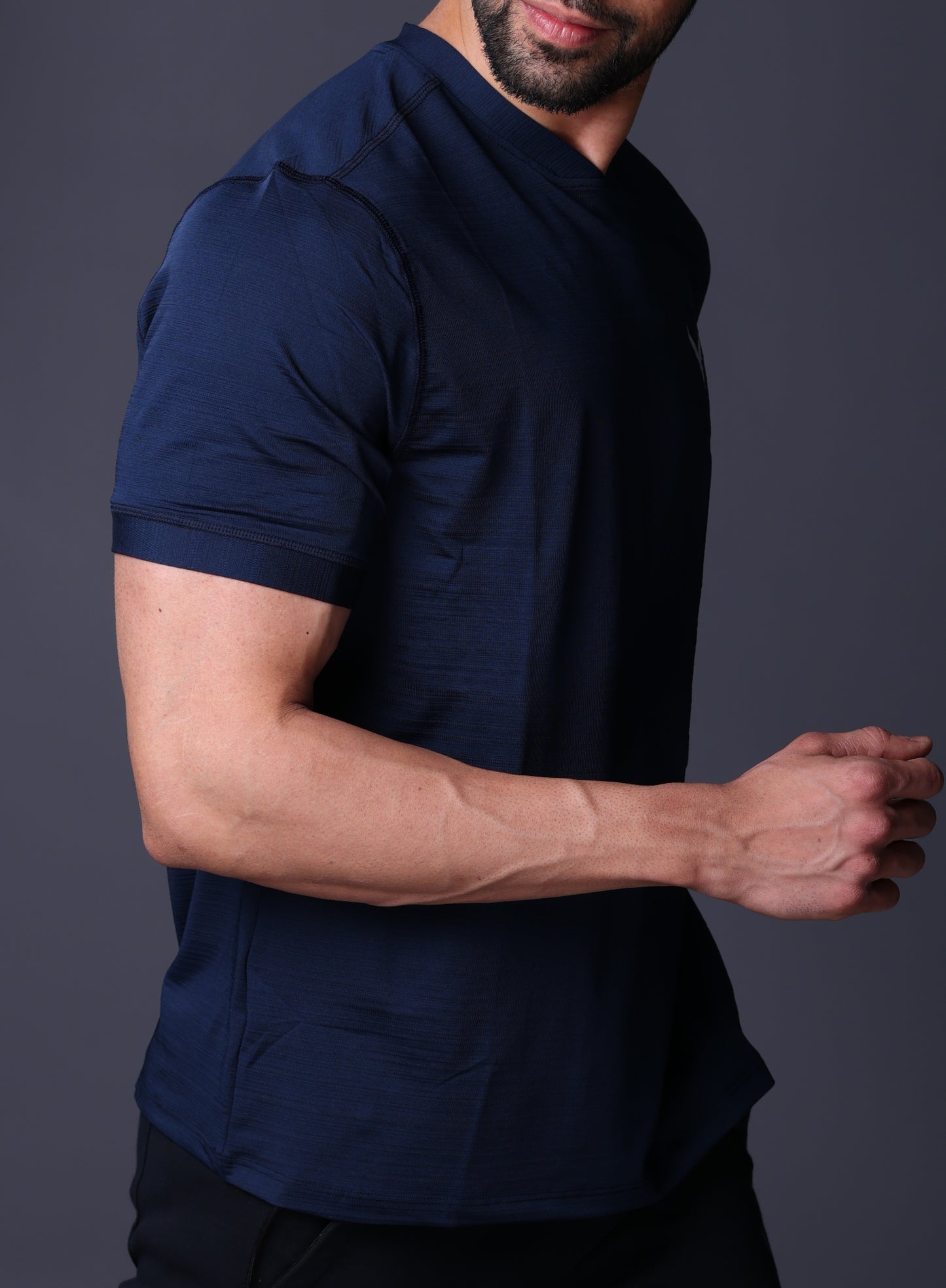 Yoddha Stretch - V neck Blue-Heaven T Shirt