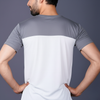 Yoddha Stretch - Round neck Grey and White T Shirt