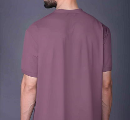 Yoddha Mesh - V neck Mauve T-shirt