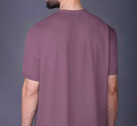 Yoddha Mesh - V neck Mauve T-shirt
