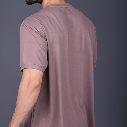 Yoddha Mesh - V neck Mauve T-shirt