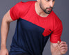Yoddha Stretch - Round neck Red and Blue T Shirt