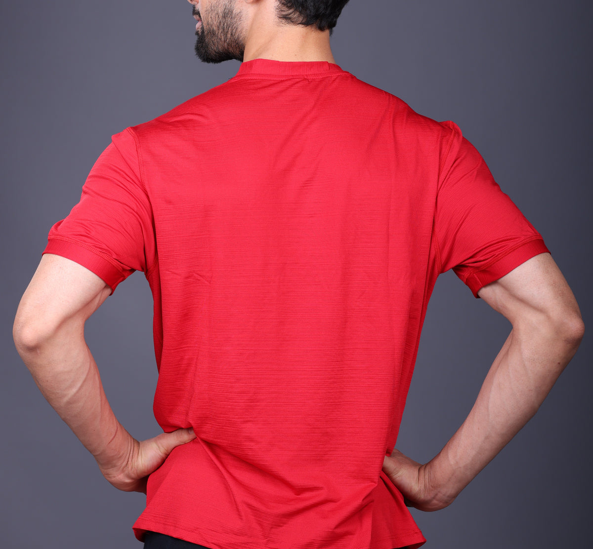 Yoddha Stretch - V neck Red T Shirt
