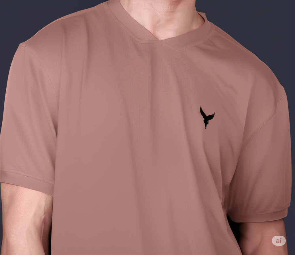 Yoddha Mesh - V neck Rose Dawn T-shirt