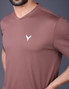 Yoddha Mesh - V neck Rose Dawn T-shirt