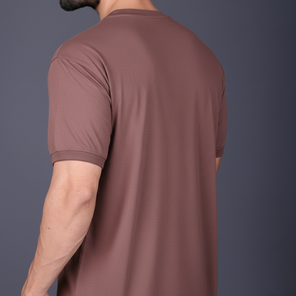 Yoddha Mesh - V neck Rose Dawn T-shirt