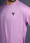 Yoddha Mesh - Round neck Mauve T-shirt