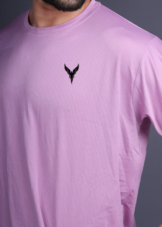 Yoddha Mesh - Round neck Mauve T-shirt