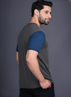 Yoddha Mesh - V neck Scuba and Graphite T-shirt