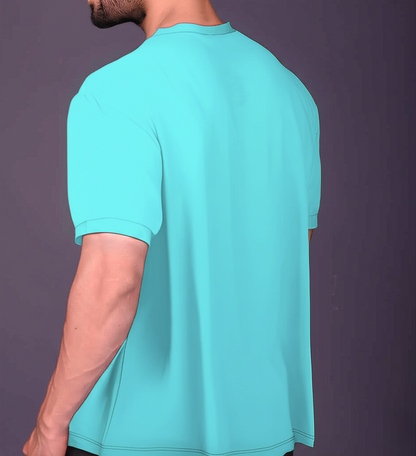 Yoddha Mesh - V neck Turquoise T-shirt
