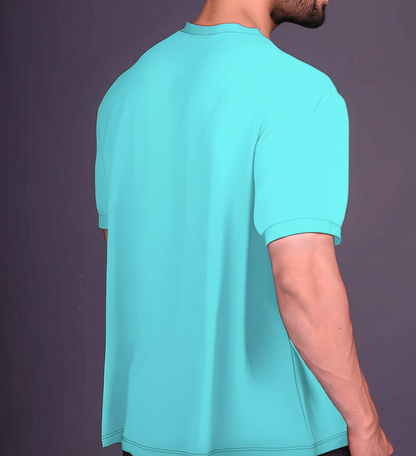 Yoddha Mesh - V neck Turquoise T-shirt