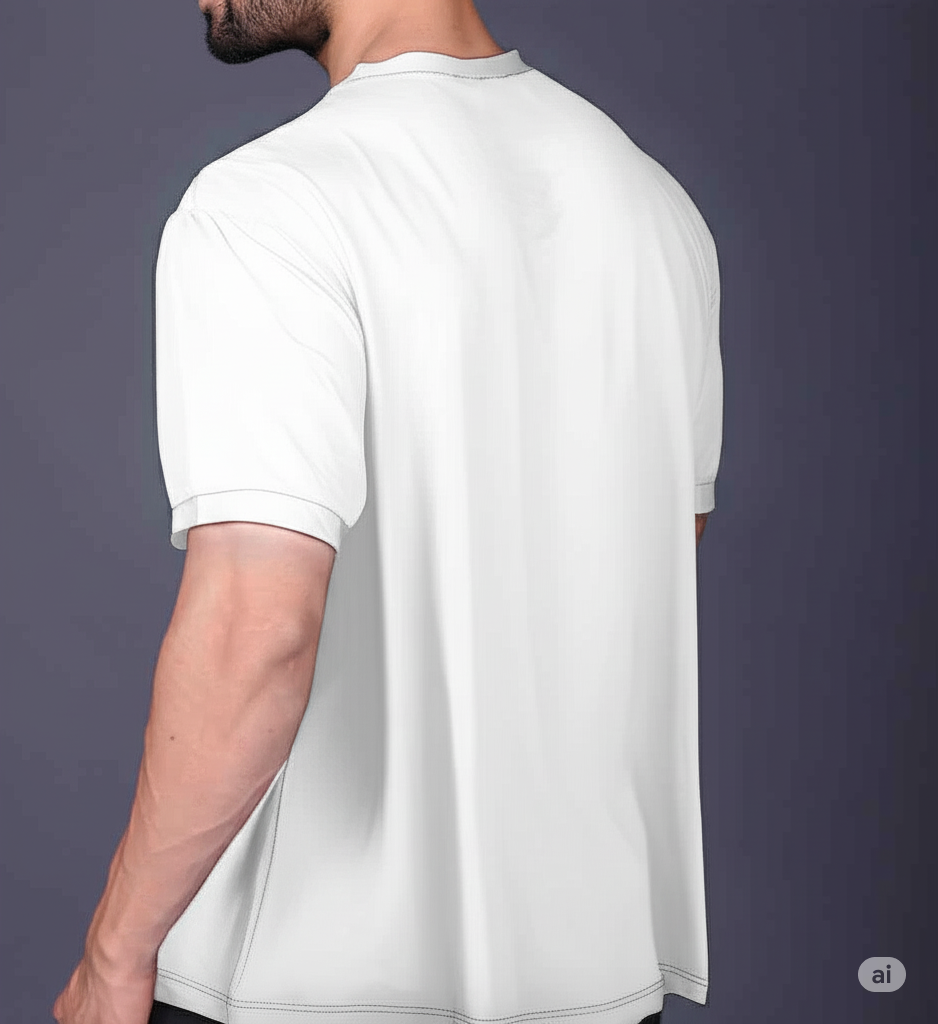Yoddha Mesh - V neck White T-shirt