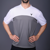 Yoddha Mesh - V neck White and Graphite T-shirt