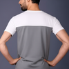 Yoddha Stretch - Round neck White and Grey T Shirt