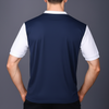 Yoddha Mesh - V neck White and Navy T-shirt