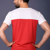 Yoddha Stretch - Round neck White and Red T Shirt
